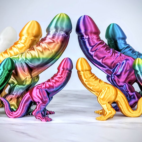 Dino Dick Dickasaurus Rex - Despedida de soltera del pene - Regalos divertidos de elefante blanco - Pene Dino Dick Gag Regalo - Figura de dinosaurio - Broma del pene