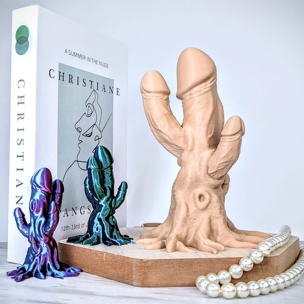 Penis Tree, Dick Sculpture, Pure Romance Art, Dicks Gag Gift, Homoerotic Dino Dick