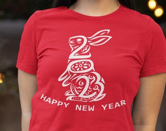 Chinese New Year 2023 TShirt, Lunar New Year Party, Happy New Year Shirt, Year of the Rabbit 2023 Sweatshirt, Chinese Rabbit Graphic Tees
