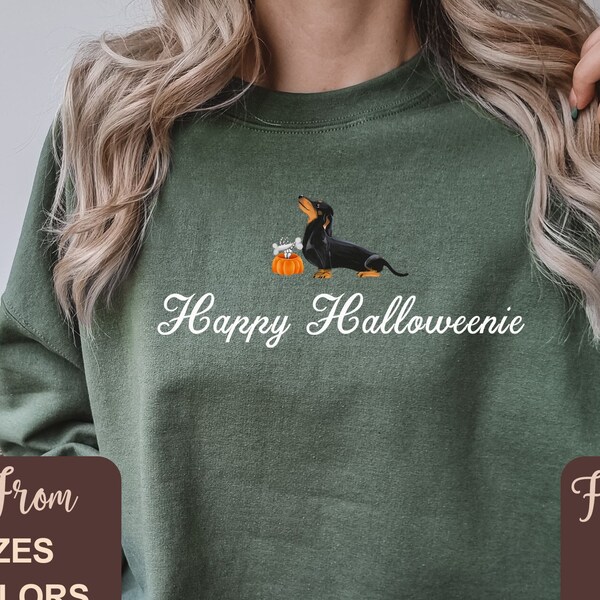 Halloween Dachshund Sweatshirt - Fleece Jumper for Dachshund Lovers - Doggy Doxies Costume - Sausage Puppy Dachshund - Dachshund Dog Clothes
