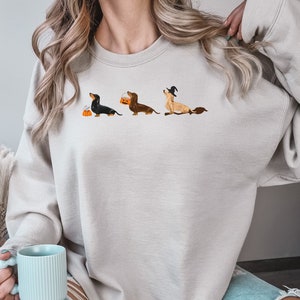 Halloween Dachshund Sweatshirt, Halloween Weiner Shirt, Dachshund Tank Top, Sausage Dog Gift, Spooky Dachshund Sweatshirt, Doxie Jumper