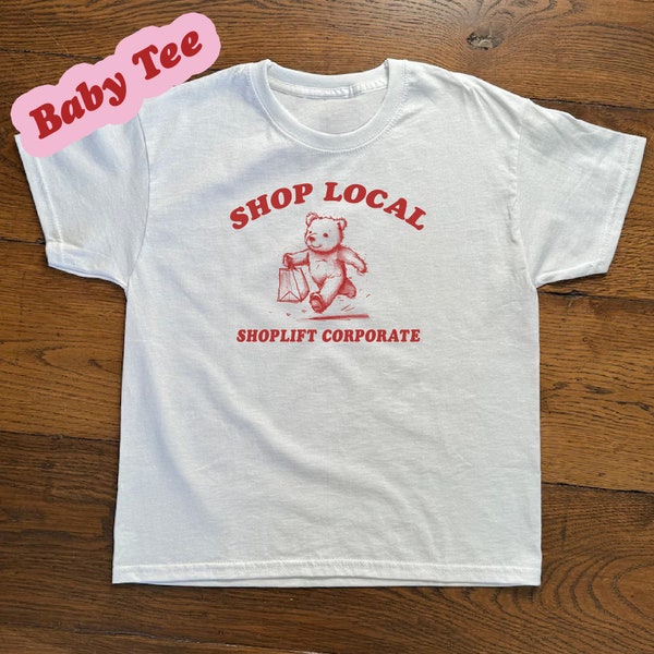 Achetez un t-shirt pour bébé à slogan emblématique, t-shirt vintage esthétique des années 90, haut imprimé tendance, t-shirt unisexe en coton épais