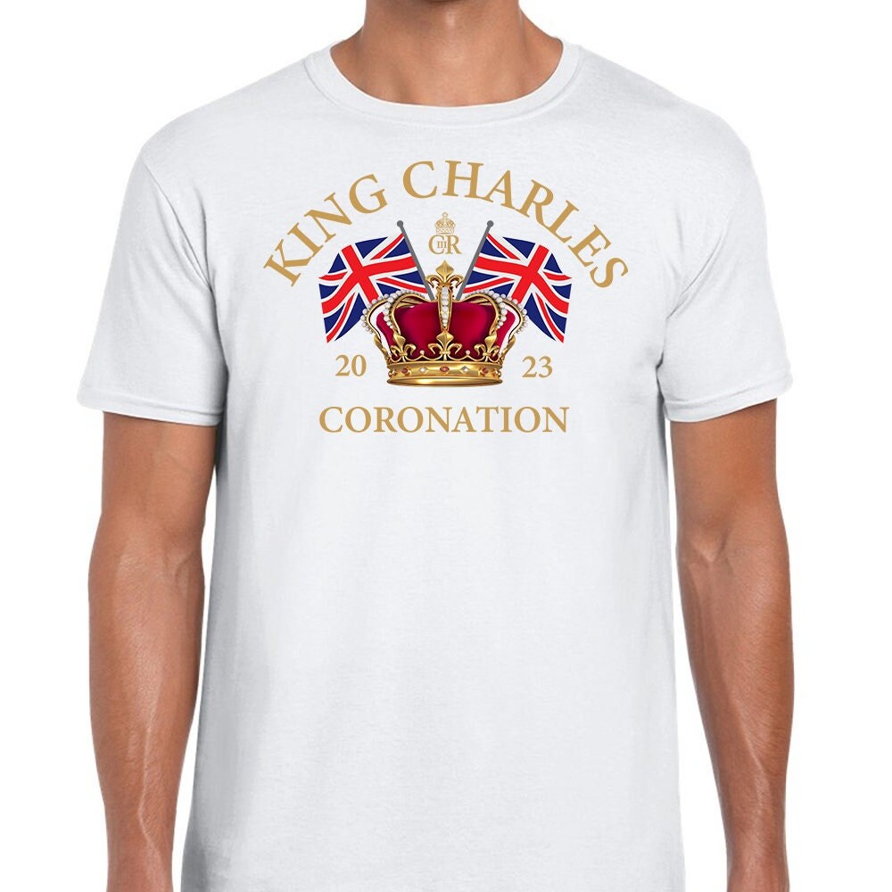King Charles III Coronation 2023 T-shirt Union Jack Crown T - Etsy
