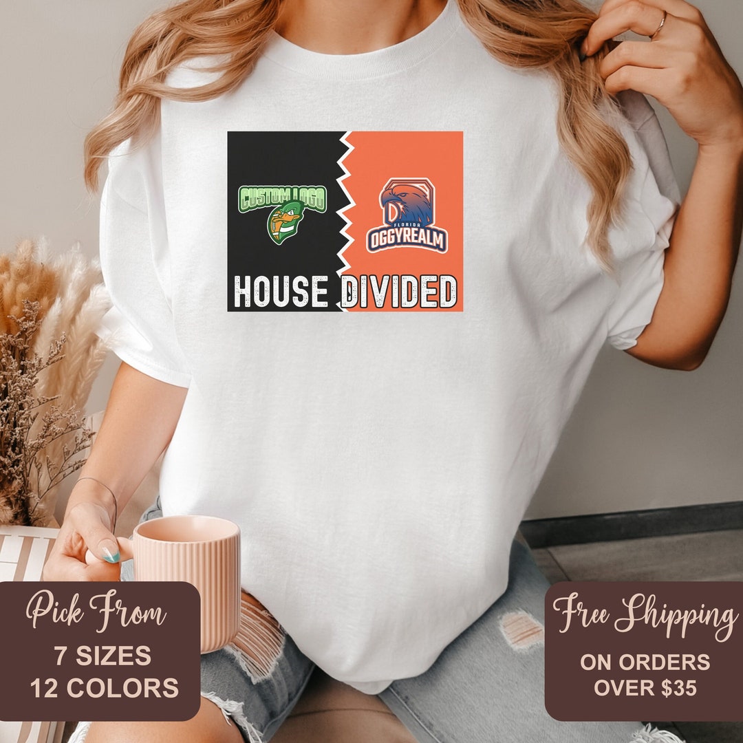 House Divided Tshirt, Custom Made, Any Sport Team, Any College