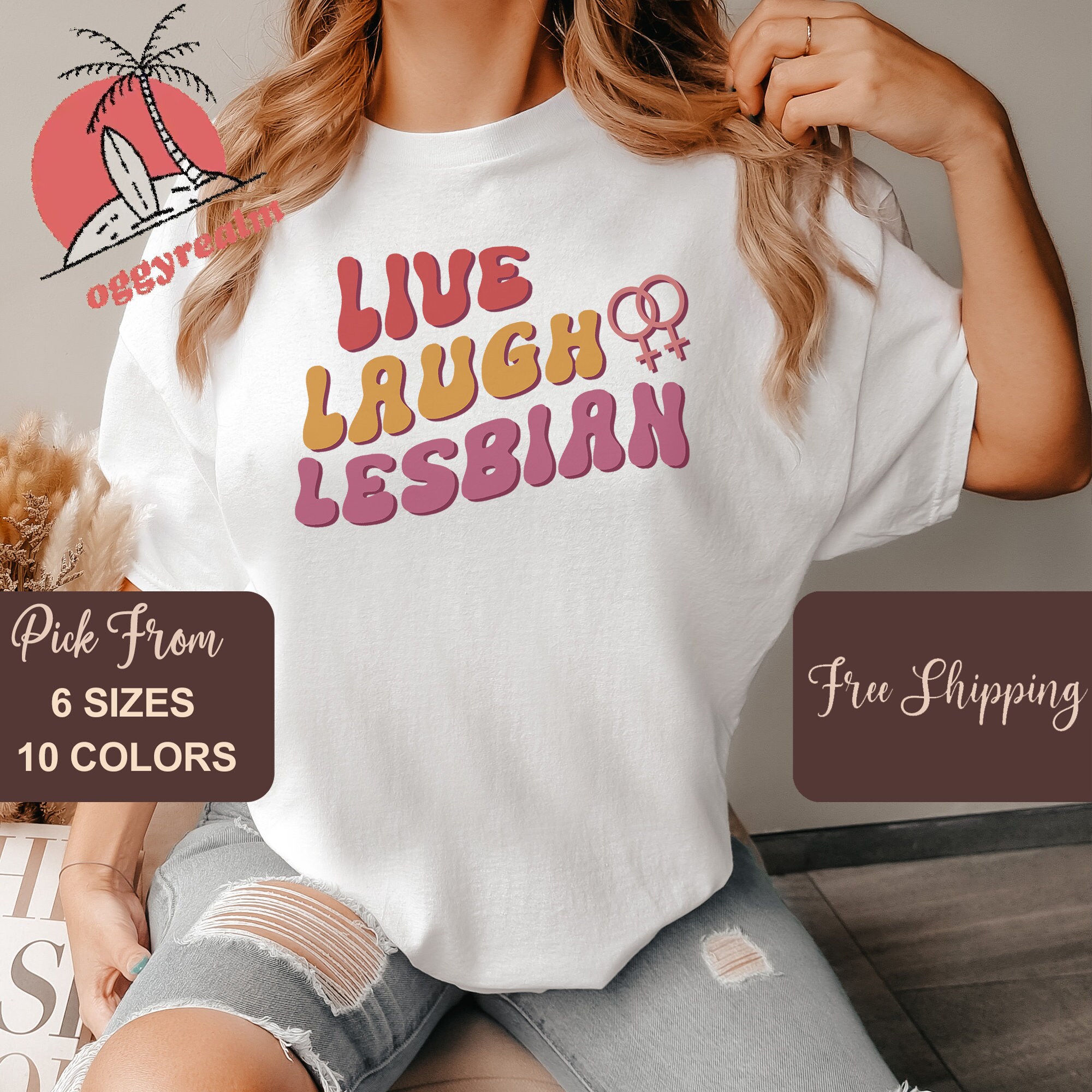 Live Laugh Lesbian Pride T-shirt LGBTQ Shirt Lesbian Apparel Pride Apparel  Lesbian Shirt Live Laugh Lesbian Shirt - Etsy