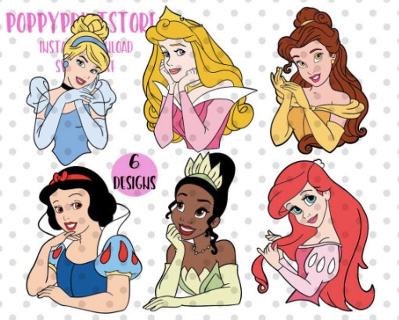 Download 6pcs LAYERED disney princess svg princess svg cricut | Etsy