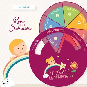 WHEEL of the WEEK - Pink - Printable PDF - Rituals / Children / kindergarten / primary