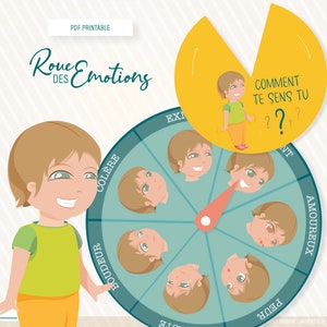 WHEEL of EMOTIONS - Blue - Printable PDF - Rituals / Children / kindergarten / primary