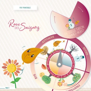 SEASONS WHEEL - Rose - Printable PDF - Rituals / Children / kindergarten / primary
