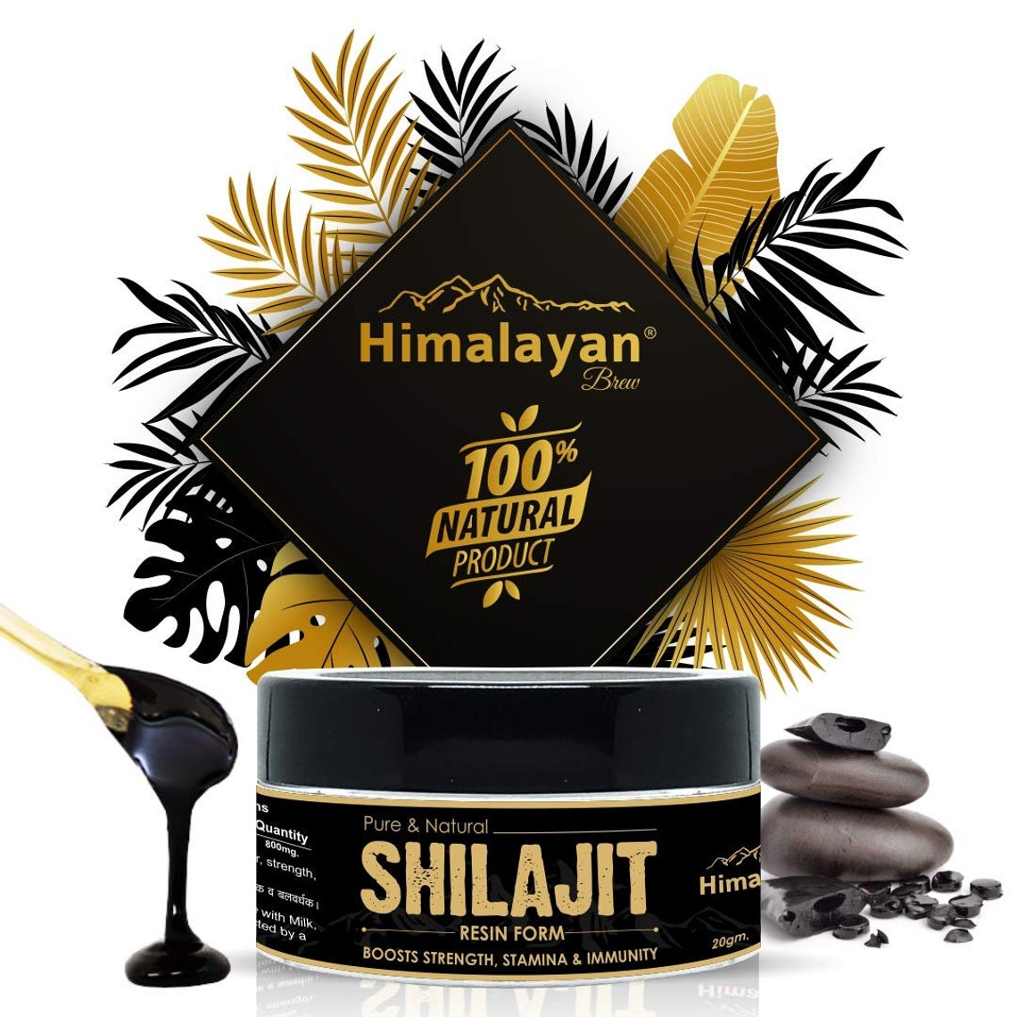 Himalayan Brew Pure & Natural Shilajit Resin | Etsy