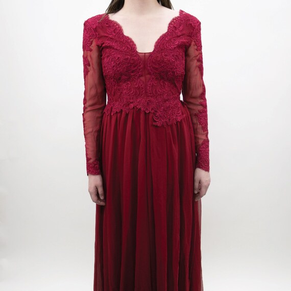 Vintage Lace Long Sleeve Gown - image 2