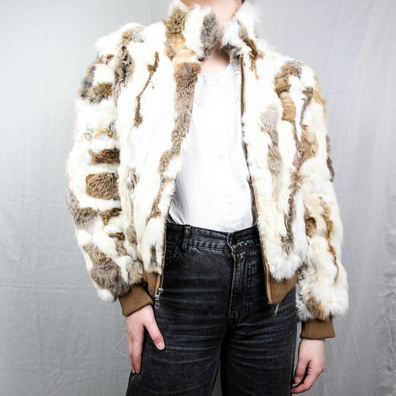 Vintage Wilsons Leather Fur Bomber Jacket