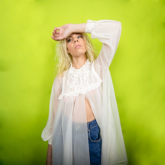 Vintage Lace Lingerie Duster
