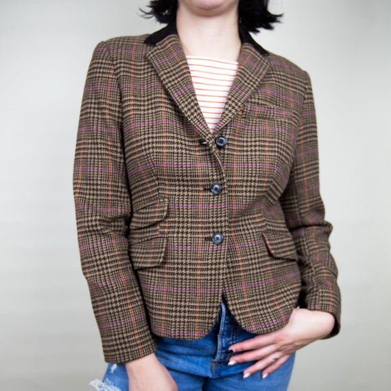 Brown Houndstooth Blazer