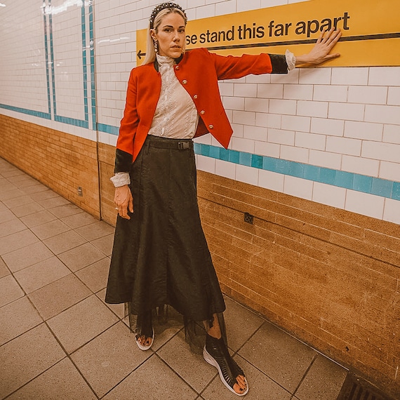 High Waisted Belted Athletic Tulle Skirt
