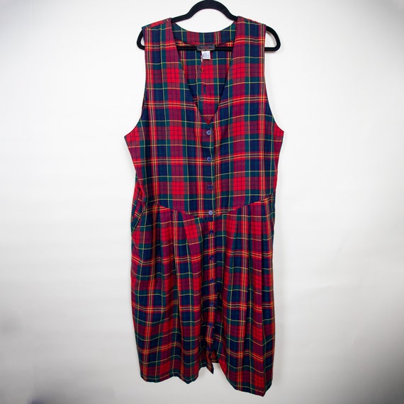 Plus Size Plaid Shirtdress