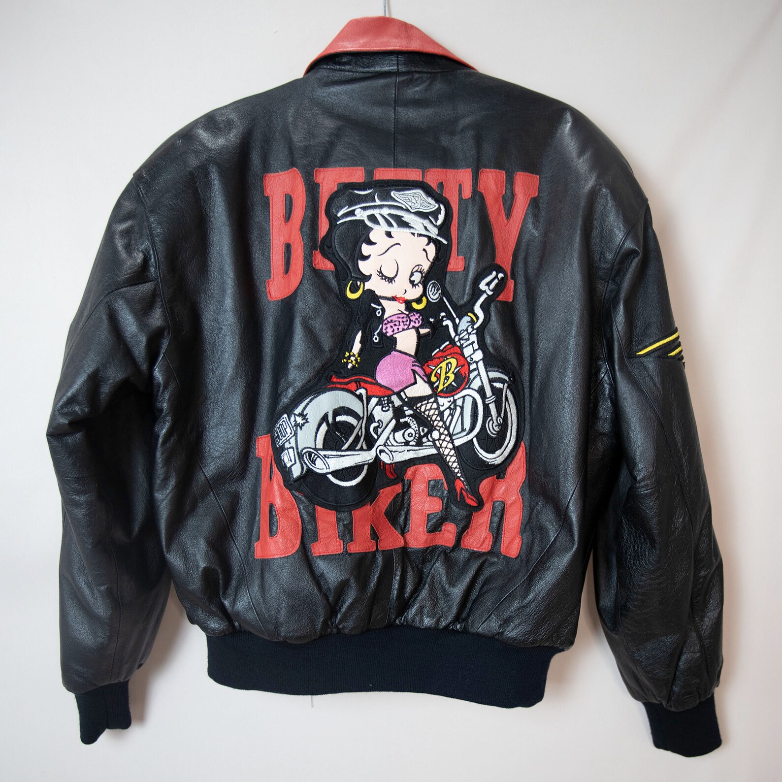 Collectable Betty Boop Leather Bomber Jacket | Etsy