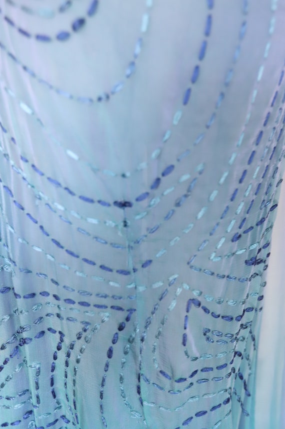 Y2k Vintage Sheer Silk Stitch Halter Dress - image 9