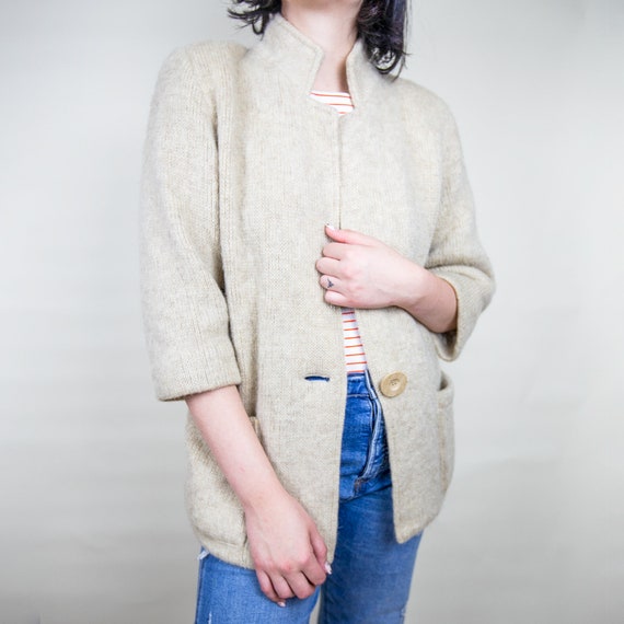 Fuzzy 3/4 Sleeve Jacket