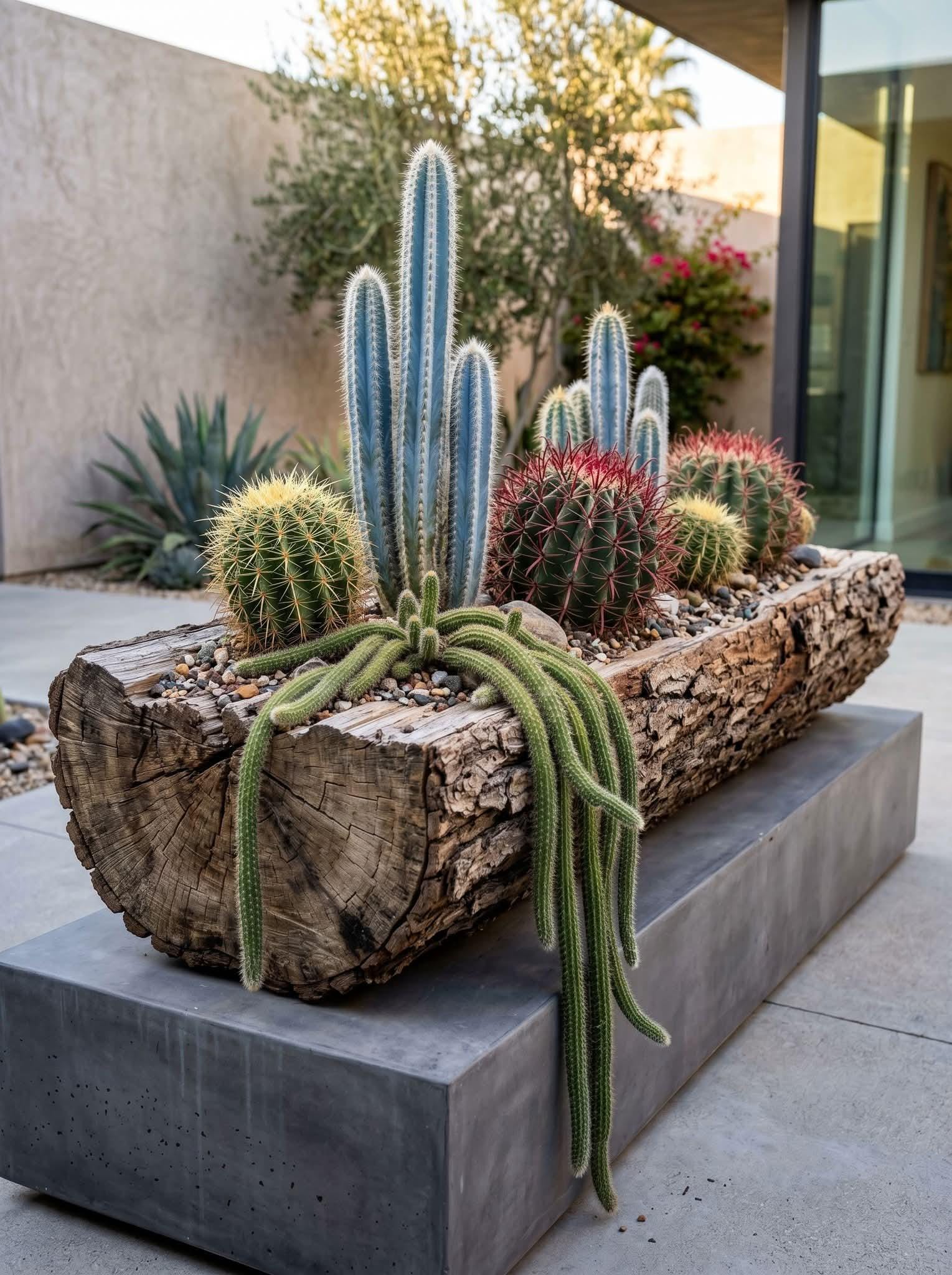 Vivid Blue Torch Cactus: Pilocereus Azureus, Brazilian Succulent