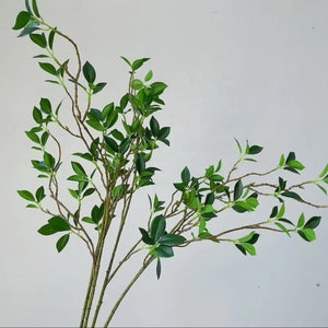 Mini decoração de mesa com folhas de louro, plantas de primavera, centro de mesa floral faça você mesmo, decoração de casamento, vegetação artificial, enchimento de vaso, arranjo de flores