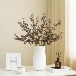 Long Branch Seeded Eucalyptus Artificial Greenery For Home Decor Faux Green Leaf Stem Year Round Farmhouse Rustic Modern Accent