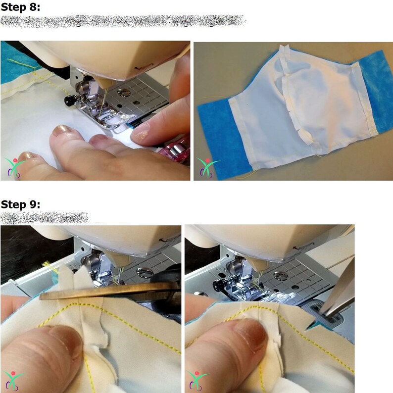 Face Mask Pattern With Nose Wire and Filter Pocket, Full Sewing ...