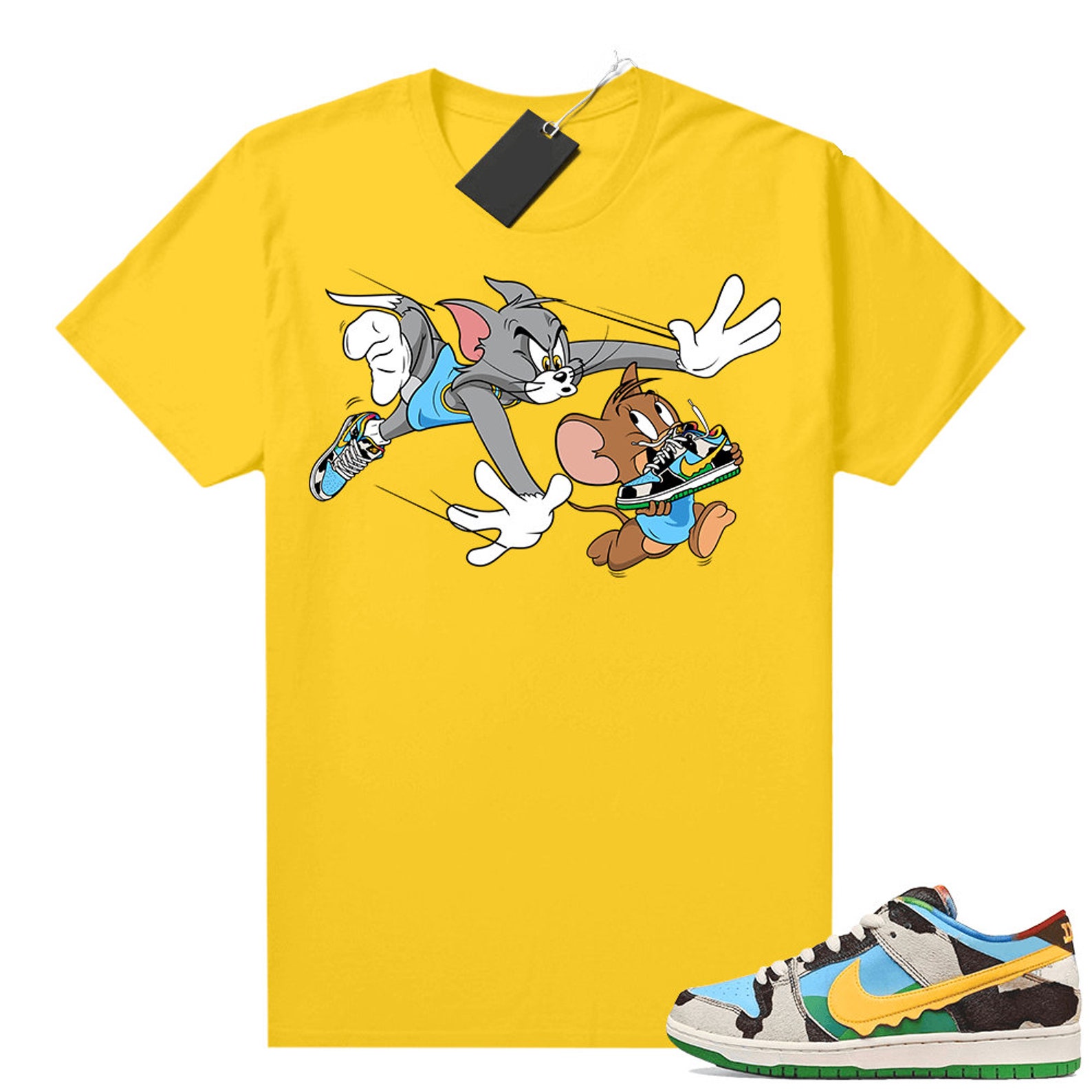 SB Dunks Chunky Dunky Graphic Shirt Yellow Finesse Classic | Etsy