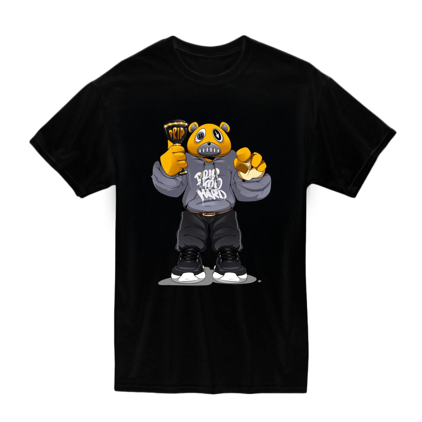 Drip Too Hard Bear Graphic T-Shirt To Match Air Jordan 11 | Etsy