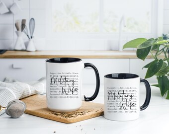 Taza para esposa de militar / Regalos para esposa de militar / Regalo para esposa de militar / Regalo para esposa de militar / Esposa del ejército / Esposa de la marina / Esposa de la fuerza aérea