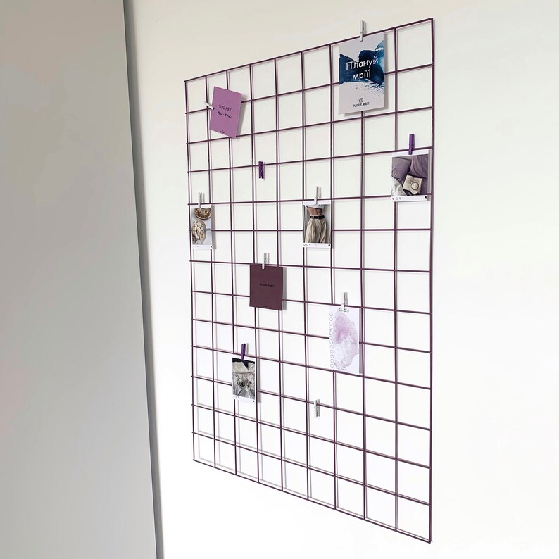 Wire Wall Grid Mood Board Photo Frame Wire Memo Board Etsy