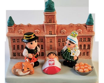 BLOCK ceramic Nativity scene 8x7cm - POLAND