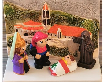CRECHE ceramic BLOCK 8x7cm- LEBANON