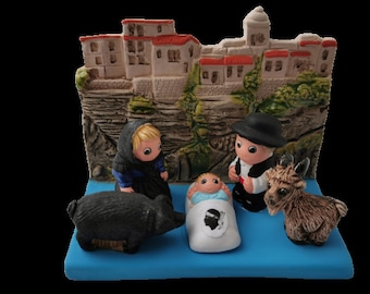 CRECHE ceramic BLOCK 8x7cm - CORSICA