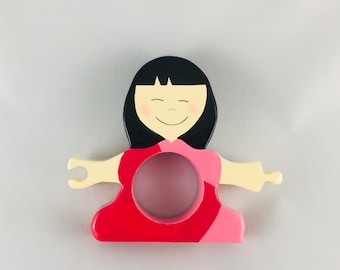 Napkin ring asian girl