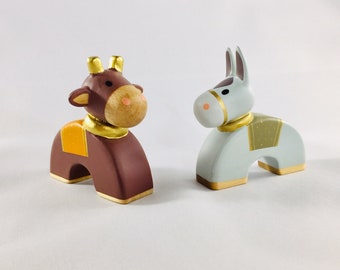 Donkey and cow