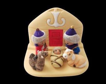 ヴィンテージ ミニチュア クリスマス キリスト降誕セット - Etsy 日本