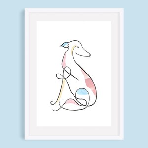 Personalised Whippet Collage, Minimalist Whippet Collage Print, Whippet Pet Portrait, Dog Lover Gift, Dog Wall Art, Pet Memorial