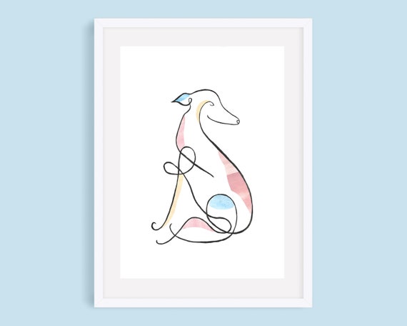 Whippet / Italian Greyhound Personalised Collage Art Print