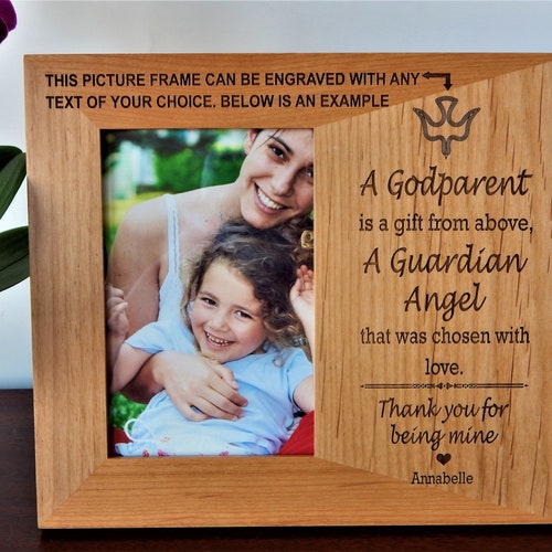 Godparents Frame Baptism Gift for Godparents Godparents Etsy