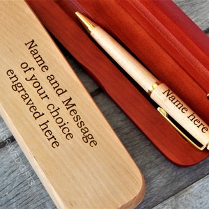 Personalized Engraved Wood Pens Gifts for Men | Custom Pen Set | Bulk Ballpoint Father&#39;s Day Gift | Teacher Gifts for Men | Christmas Gift