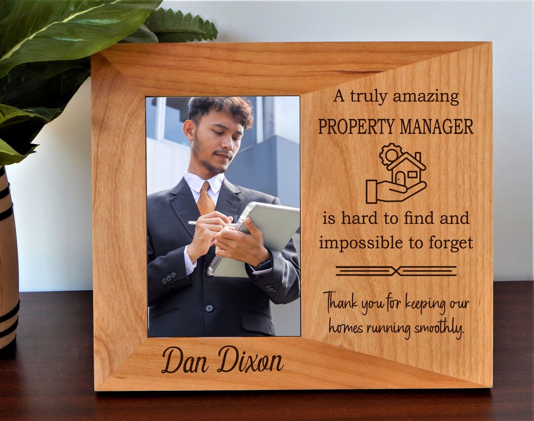 Personalized Property Manager Wood Picture Frame 4X6 or 5x7 Photos - Etsy