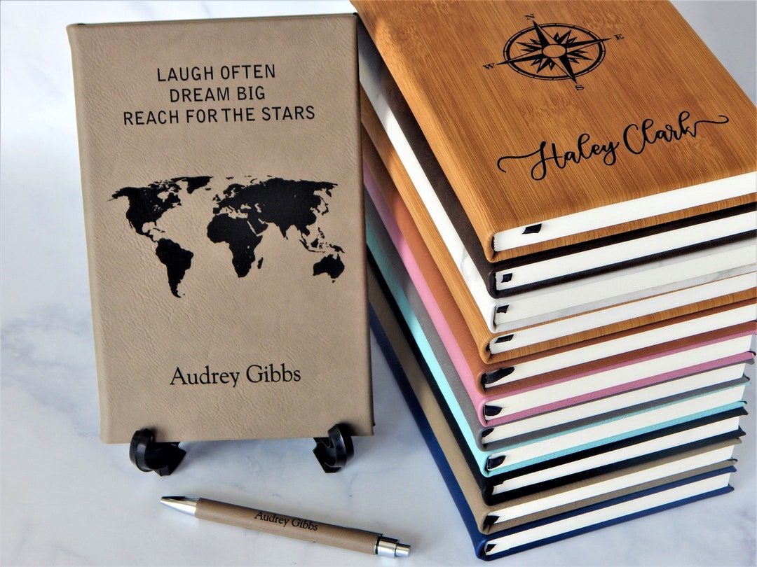 Personalized Journal Custom Engraved Notebook Travel Gift for Men and