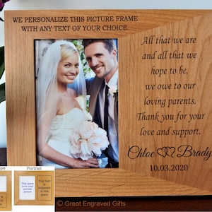 Rustic Picture Frame | Personalized Photo Frames  Custom Engraved Wedding Gifts for Couple 4x6 5x7 Wood Housewarming Gift | Anniversary Gift