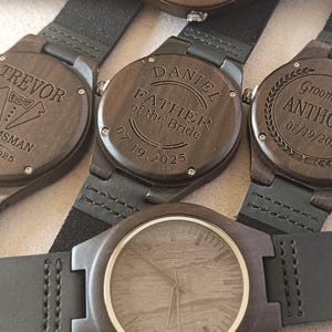Groomsmen Gift Box | Personalized Wood Watch | Engraved Wooden Watches for Best Man | Wedding Gifts for Men | Custom Groomsman Proposal Gift