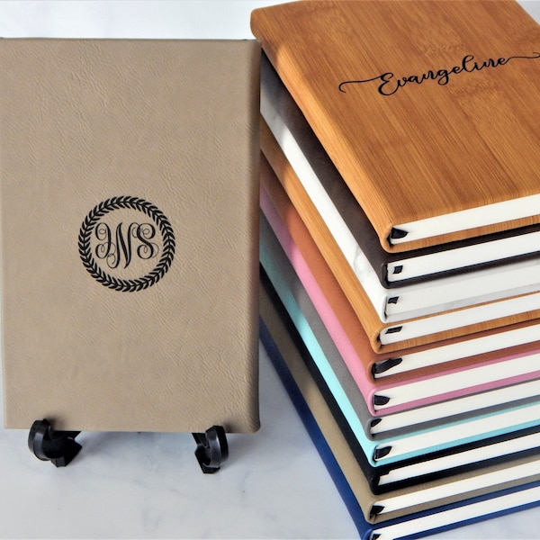 Bulk Custom Journals - Leather Notebook with Logo - Engraved Gifts for Men - Corporate Journal Notebooks