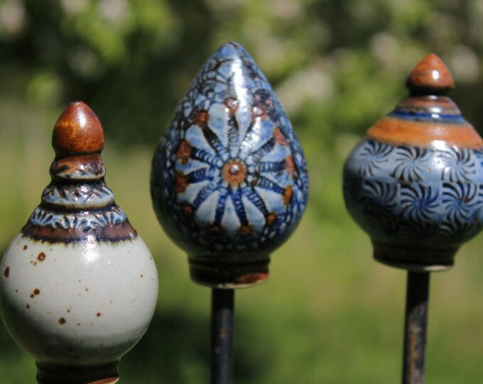 Gartenstecker Steele aus Keramik Handarbeit Unikat Etsy.de