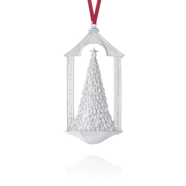 O' Christmas Tree Ornament || Pewter Decorations | Small Christmas Ornaments | Ribboned Ornaments