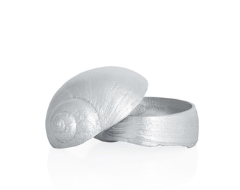 Moon Snail Box | Pewter Box | Handcrafted Gifts