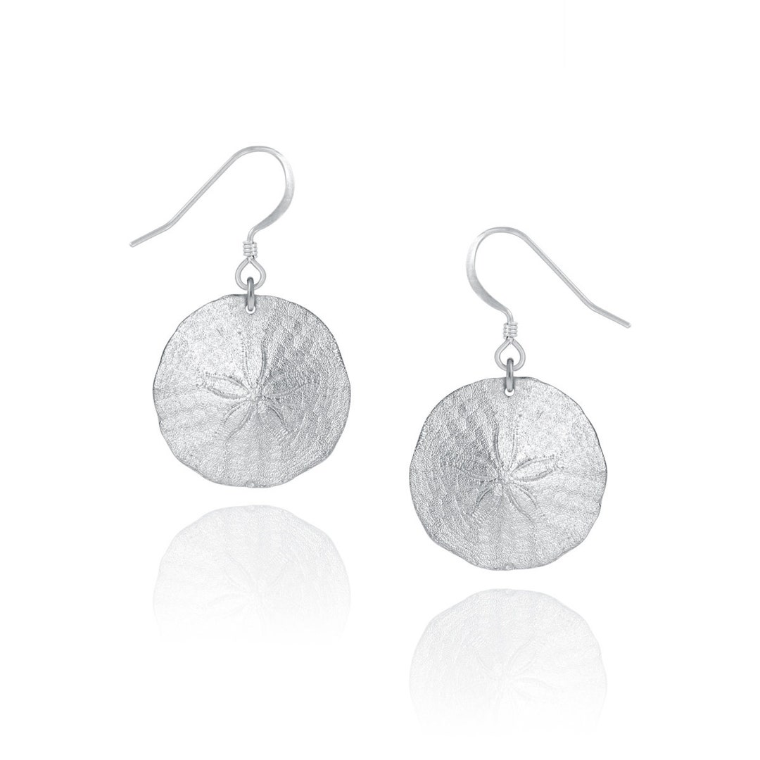 Sand Dollar Drop Earrings Beach-themed Jewelry Small Ocean Jewelry